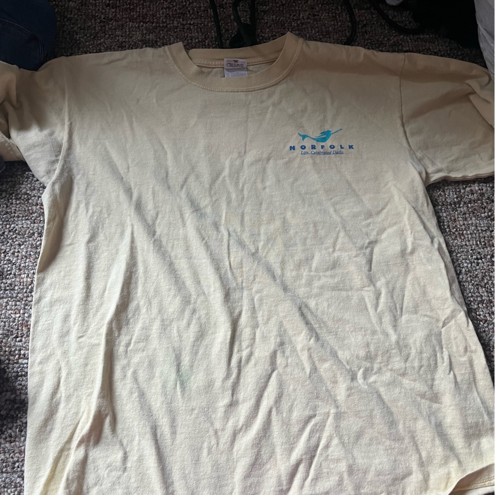 yellow cream color tee